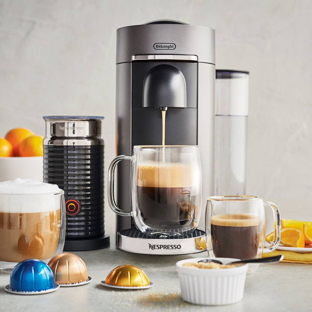 Nespresso Vertuoplus Deluxe By De Longhi With Aeroccino3 Frother Sur La Table