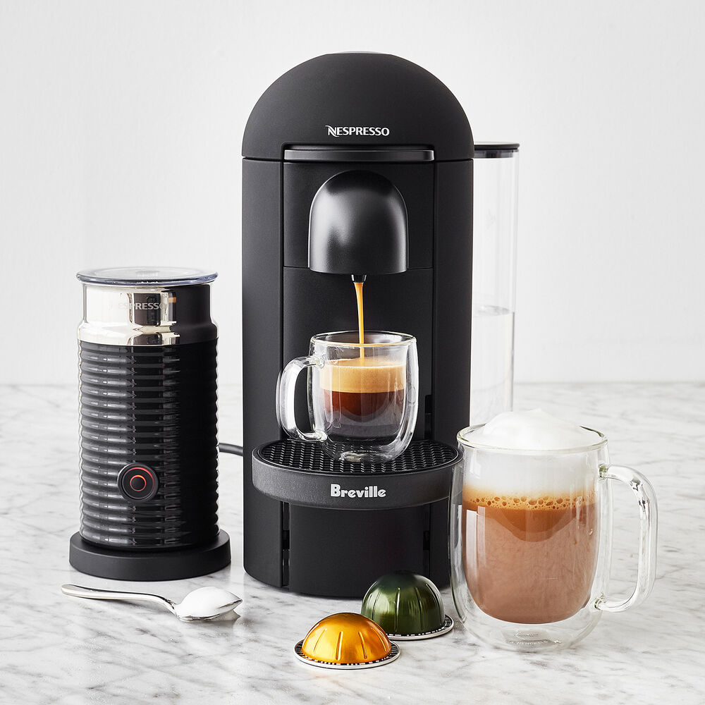 Nespresso Vertuoplus By Breville With Aeroccino3 Matte Black Sur La Table
