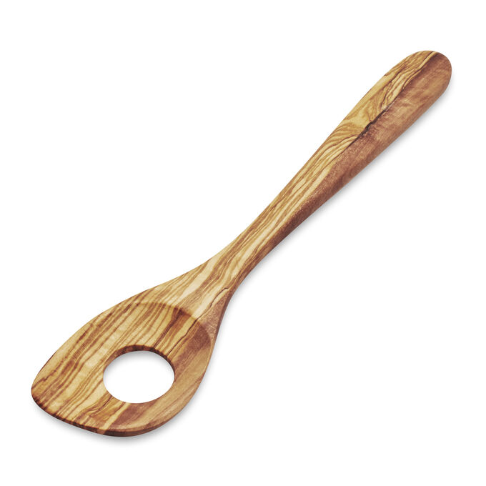 Sur La Table Olivewood Risotto Spoon, Wooden Spoon With Hole Purpose
