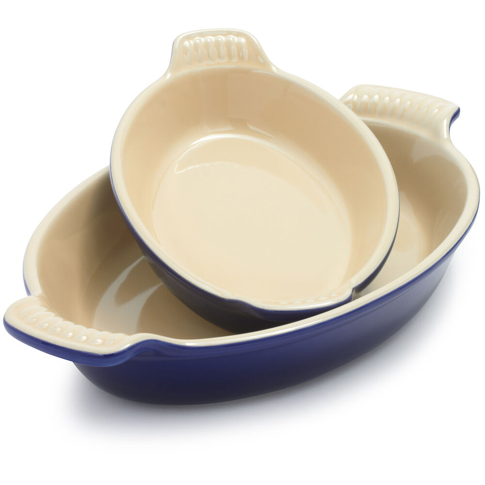 Le Creuset Heritage Indigo Au Gratin Dishes, Set of 2 ...