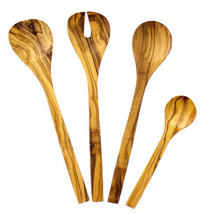 French Home Olivewood Servers, Set of 4