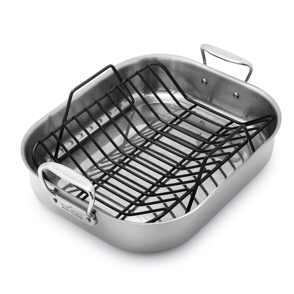 All-clad Stainless-steel Nonstick Roasting Pan With Rack