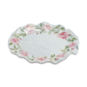 Rose Nuage Melamine Round Platter, 17.5"