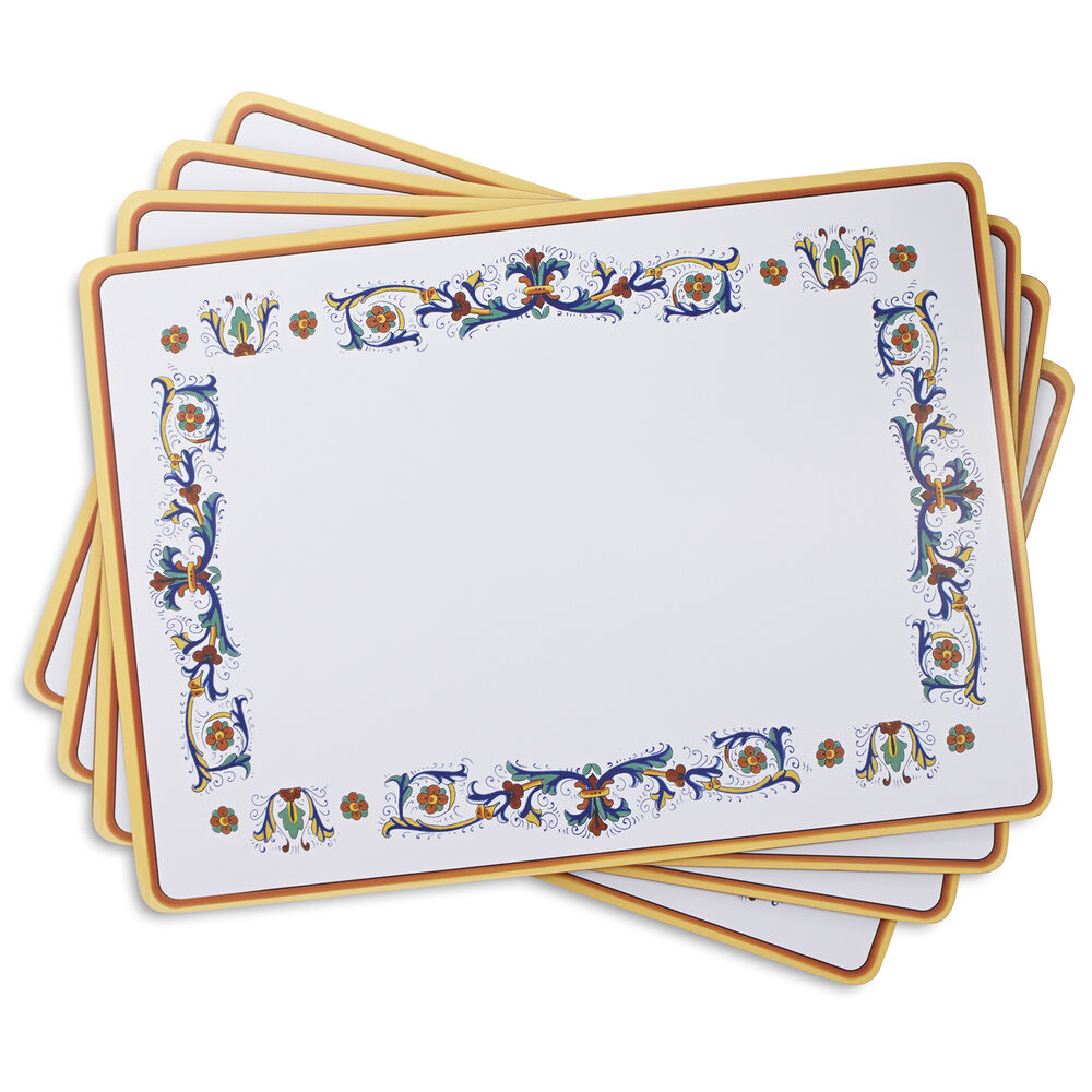 Cork Backed Deruta Style Placemats 11 5 X 15 75 Set Of 4 Sur