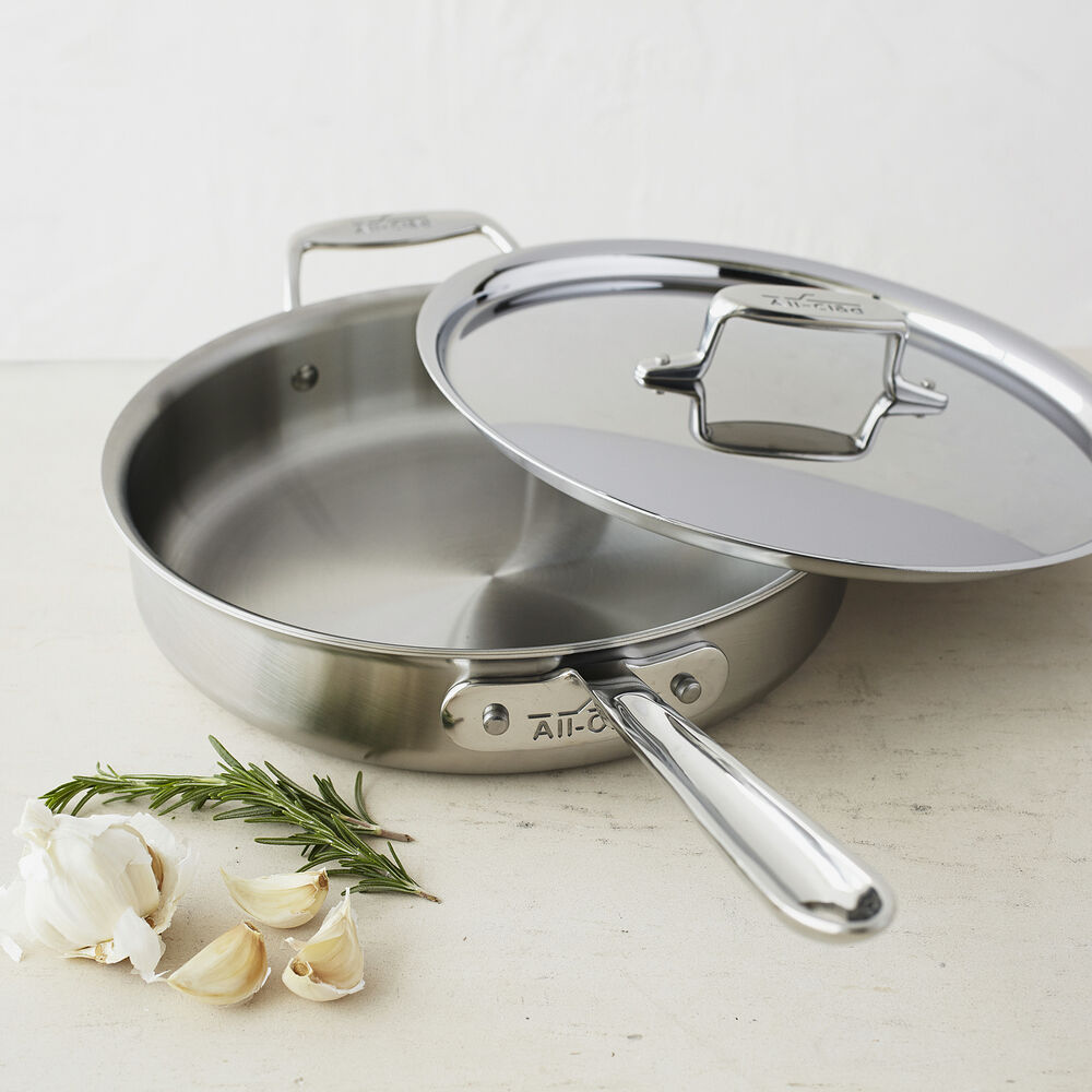 All-Clad d5 Brushed Stainless Steel Sauté Pan | Sur La Table All Clad D5 Stainless Steel Sauté Pan