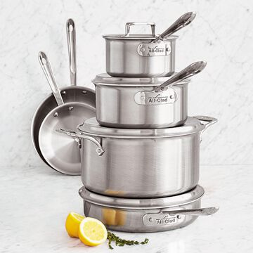 All-Clad d5 Brushed Stainless Steel 10-Piece Set