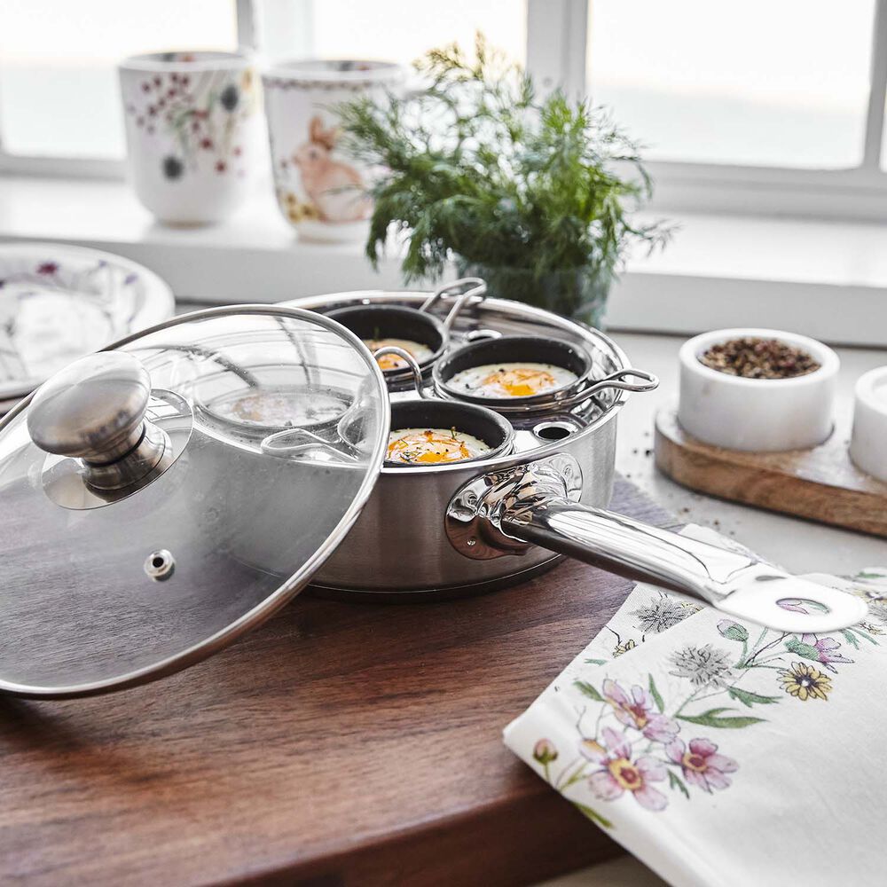 Demeyere Stainless Egg Poaching Pan, 4 cup Sur La Table