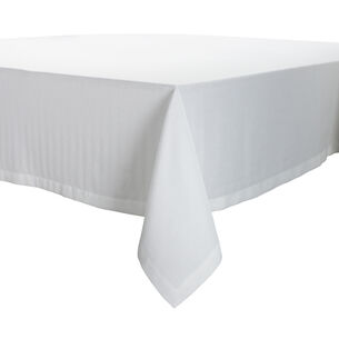 Sur La Table White Herringbone Tablecloth, 69&#34; x 108&#34;