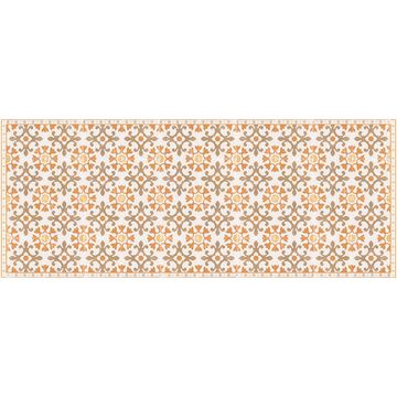 Orange Tile Vinyl Floor Mat 