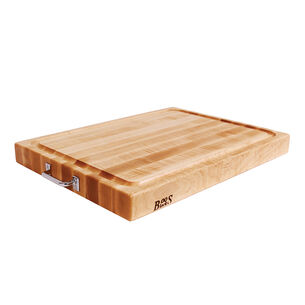 John Boos Edge-Grain Maple Reversible Cutting Board with Handles, 24&#34; x 18&#34;