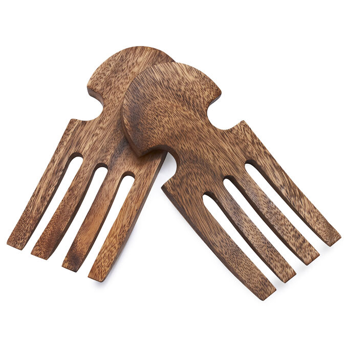 Acacia Wood Salad Hands, Set of 2