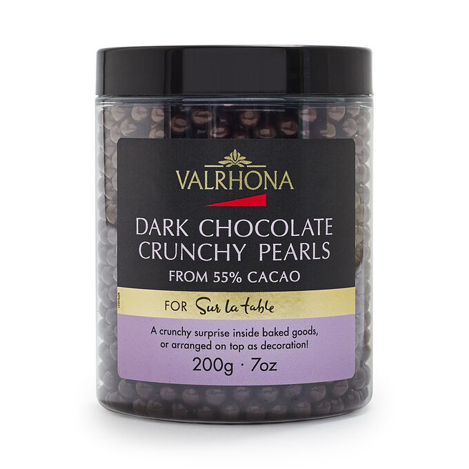 Valrhona Dark Chocolate Crunchy Pearls, 55% Cacao