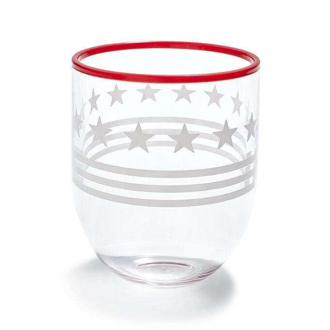 American Flag Stemless Wine Glass, 15 oz.