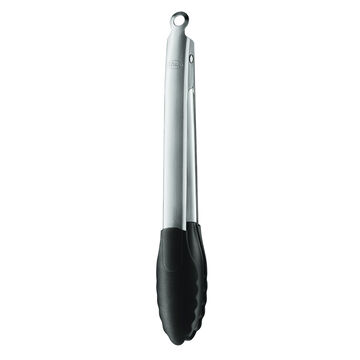 R&#246;sle Locking Silicone-Tipped Stainless-Steel Tongs, 9&#34;