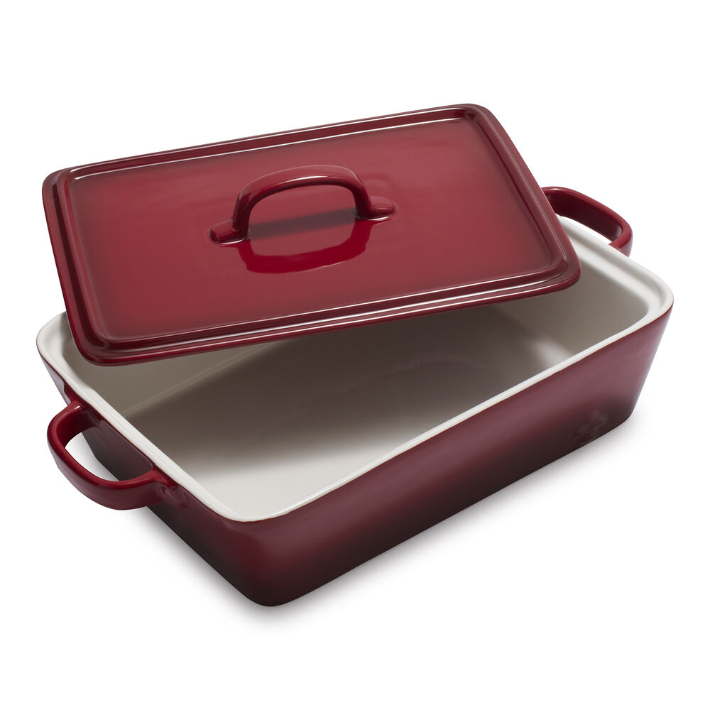 La Marque 84 Stoneware Rectangular Casserole with Lid, 4 qt. Sur La Table