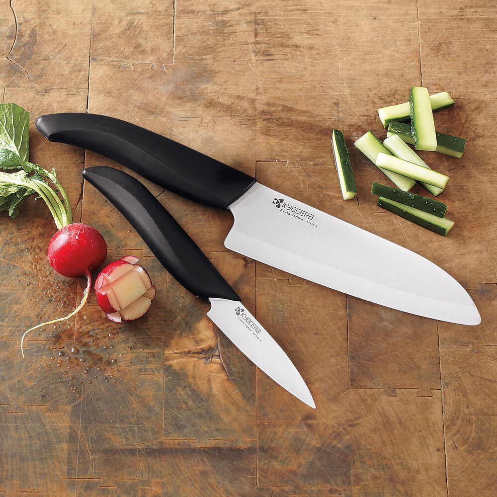 Kyocera 2 Piece Asian Ceramic Knife Set Black Sur La Table