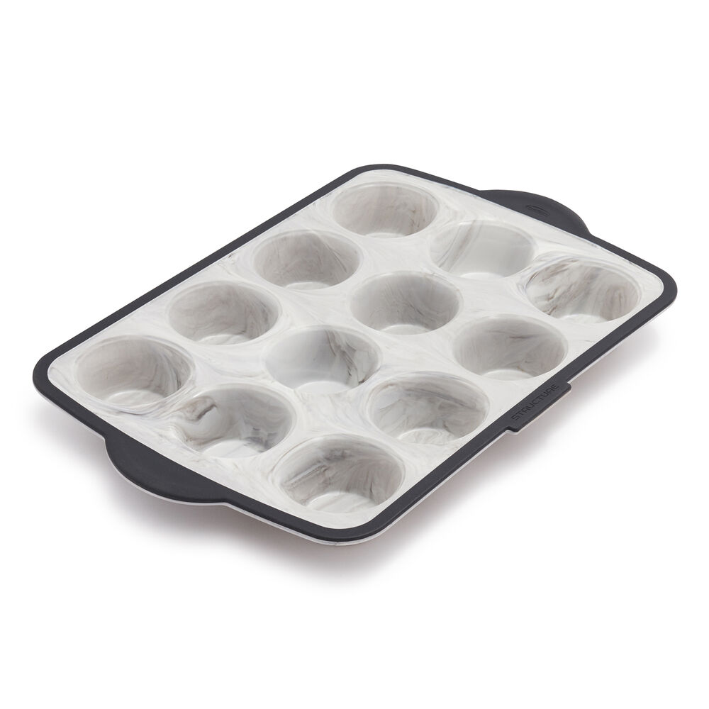 Trudeau Structure Silicone Pro Standard Muffin Pan, 12 Cavity Sur La