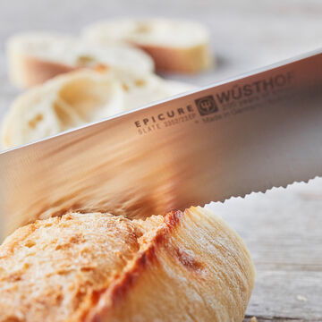 W&#252;sthof Epicure Slate Double-Serrated Bread Knife, 9&#34;