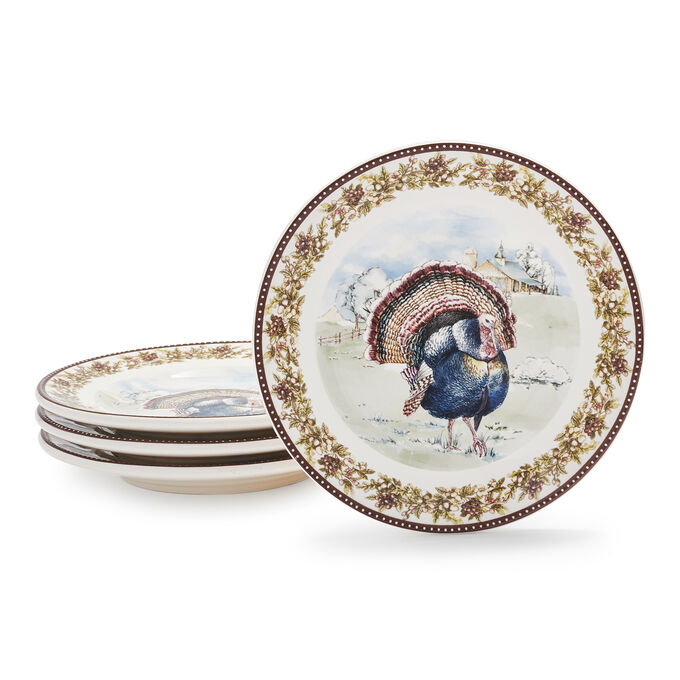 Turkey Bread Plates Set Of 4 Sur La Table