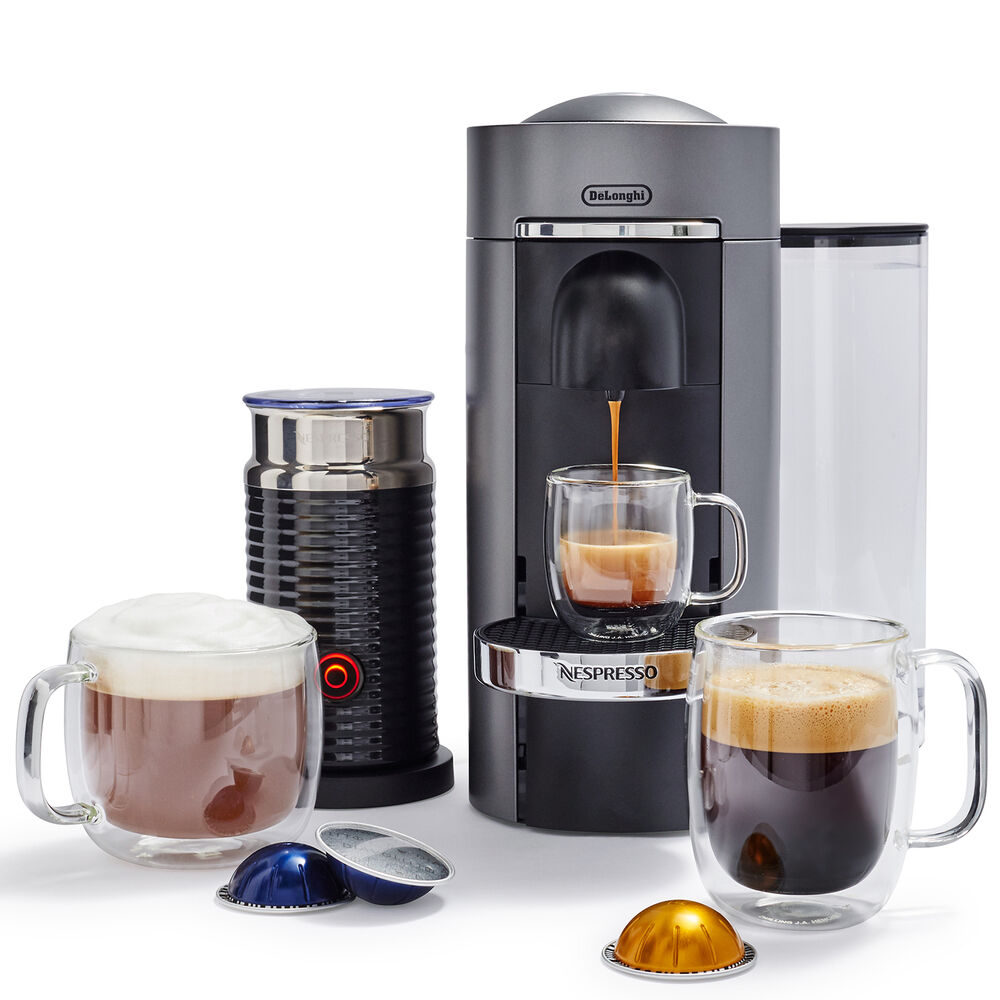 Nespresso Vertuoplus Deluxe By De Longhi With Aeroccino3 Frother Sur La Table