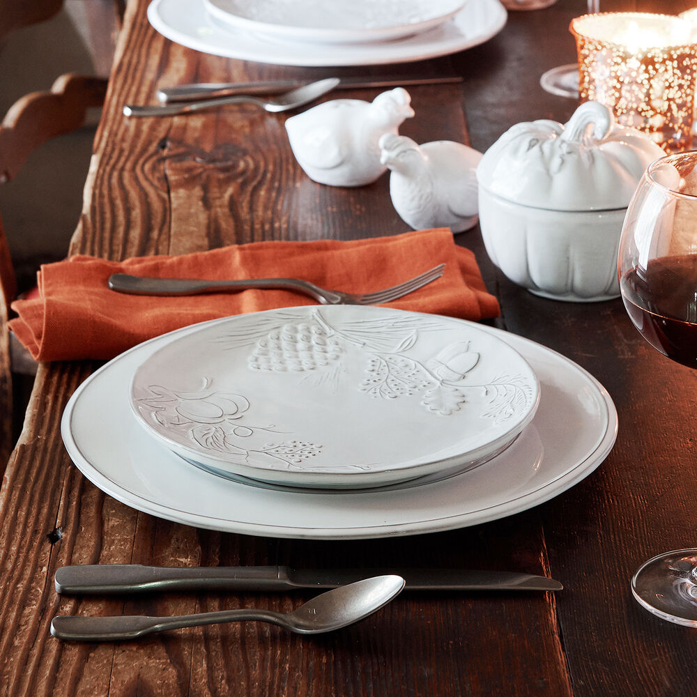 White Pumpkin Embossed Salad Plate Sur La Table