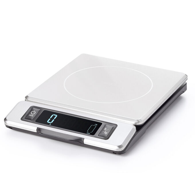 OXO 11-lb. Stainless Steel Scale with Pull-Out Display ...