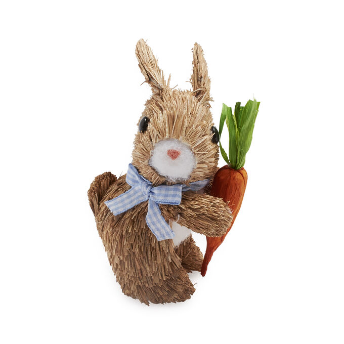 Easter Sisal Bunny Figure