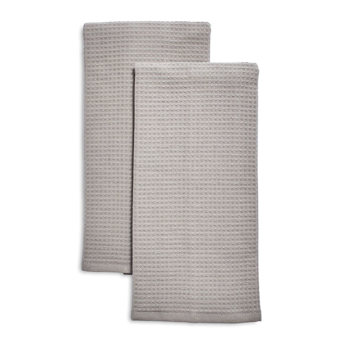 Gray Waffled Kitchen Towels Set Of 2 Sur La Table