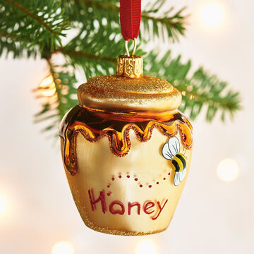 Honey Pot Glass Ornament