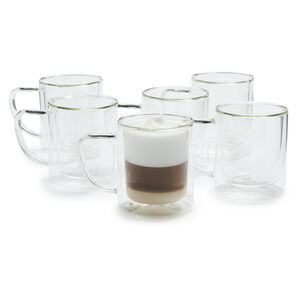 Sur La Table Doppio Double-Wall Coffee Glasses, Set of 6