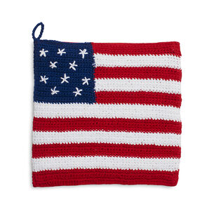 Crochet Flag Pot Holder