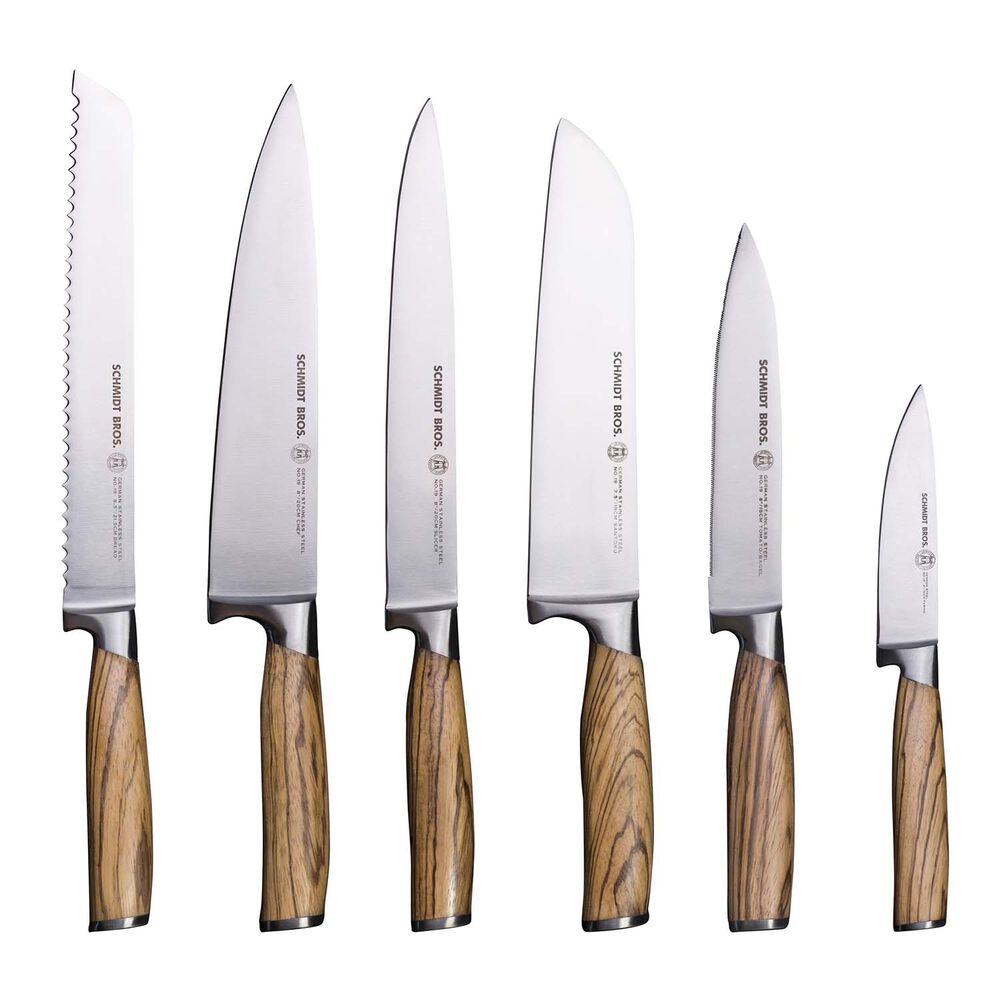 Schmidt Brothers Cutlery Zebra Wood 7 Piece Knife Block Set Sur La Table