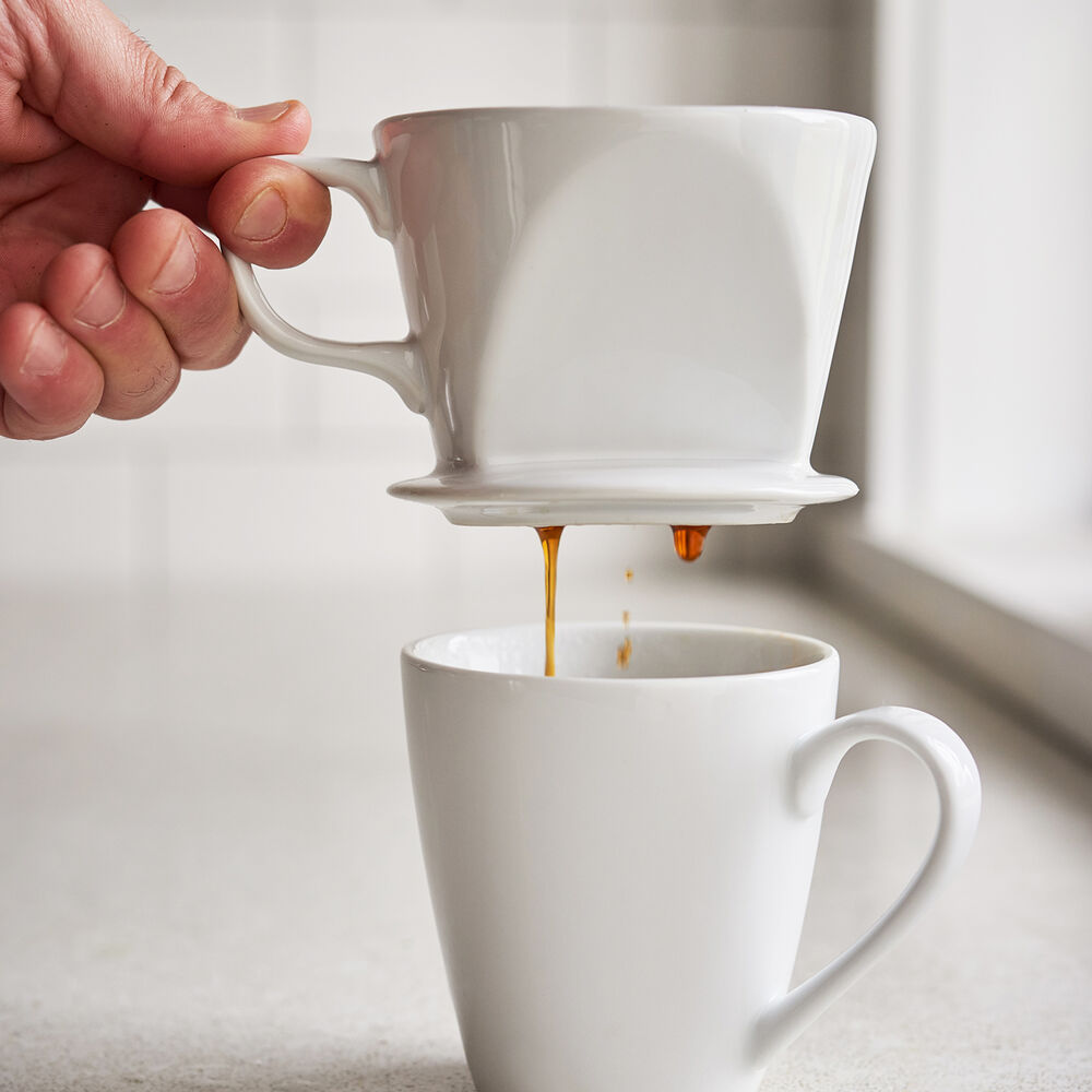Sur La Table White Stoneware Coffee Cone