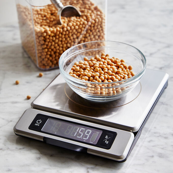 OXO 11-lb. Stainless Steel Scale with Pull-Out Display ...
