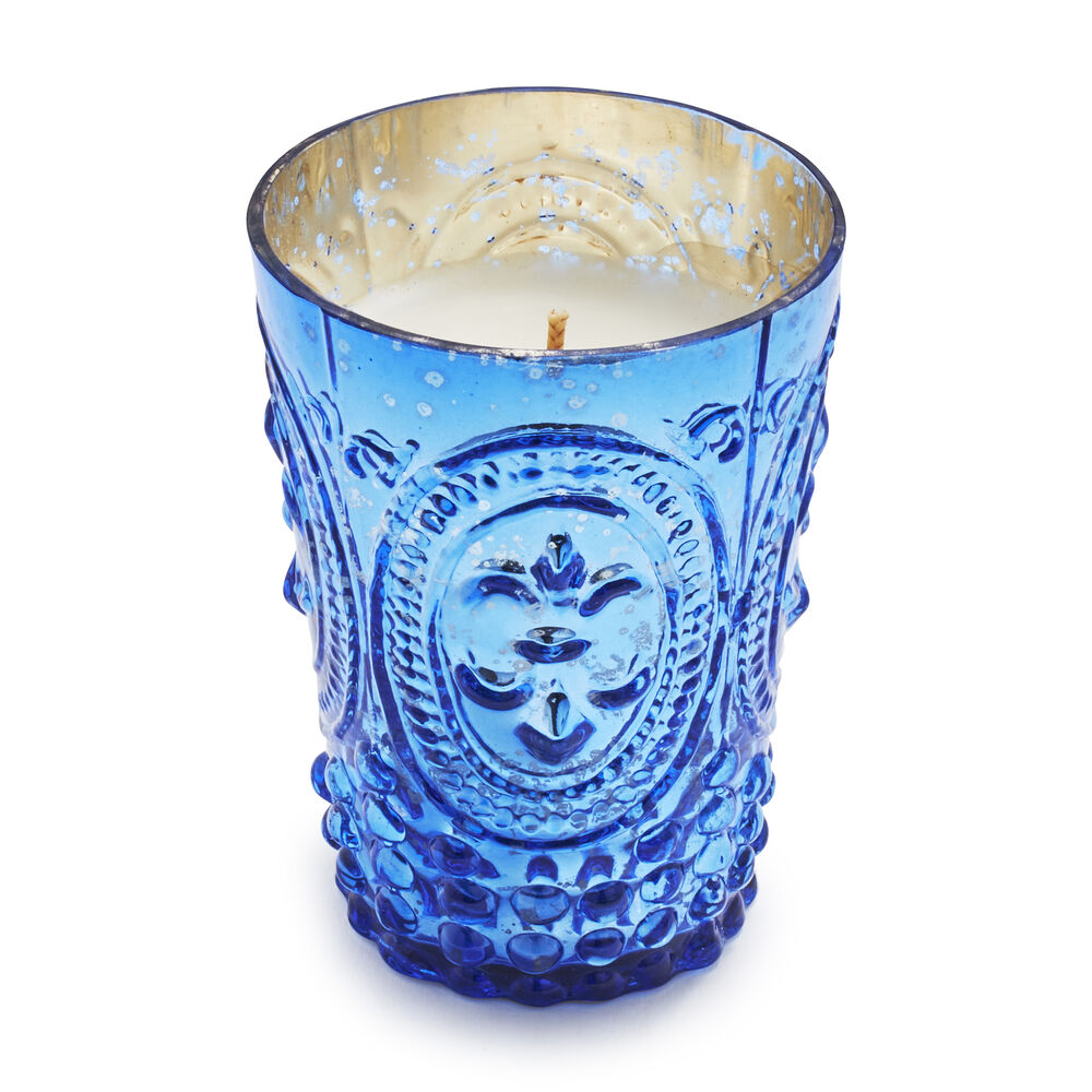 Blue Mercury Glass Candles Sur La Table