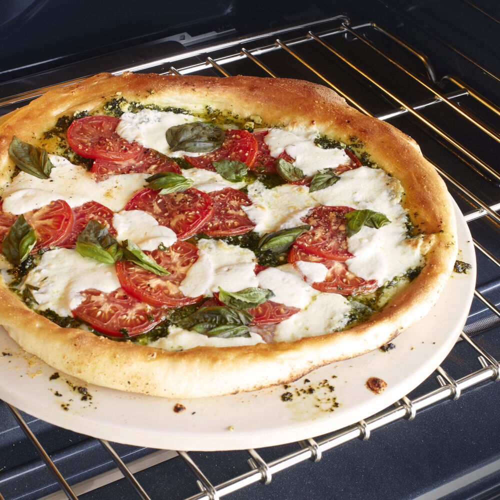 Sur La Table Round Glazed-Cordierite Pizza Stone, 16½ ...