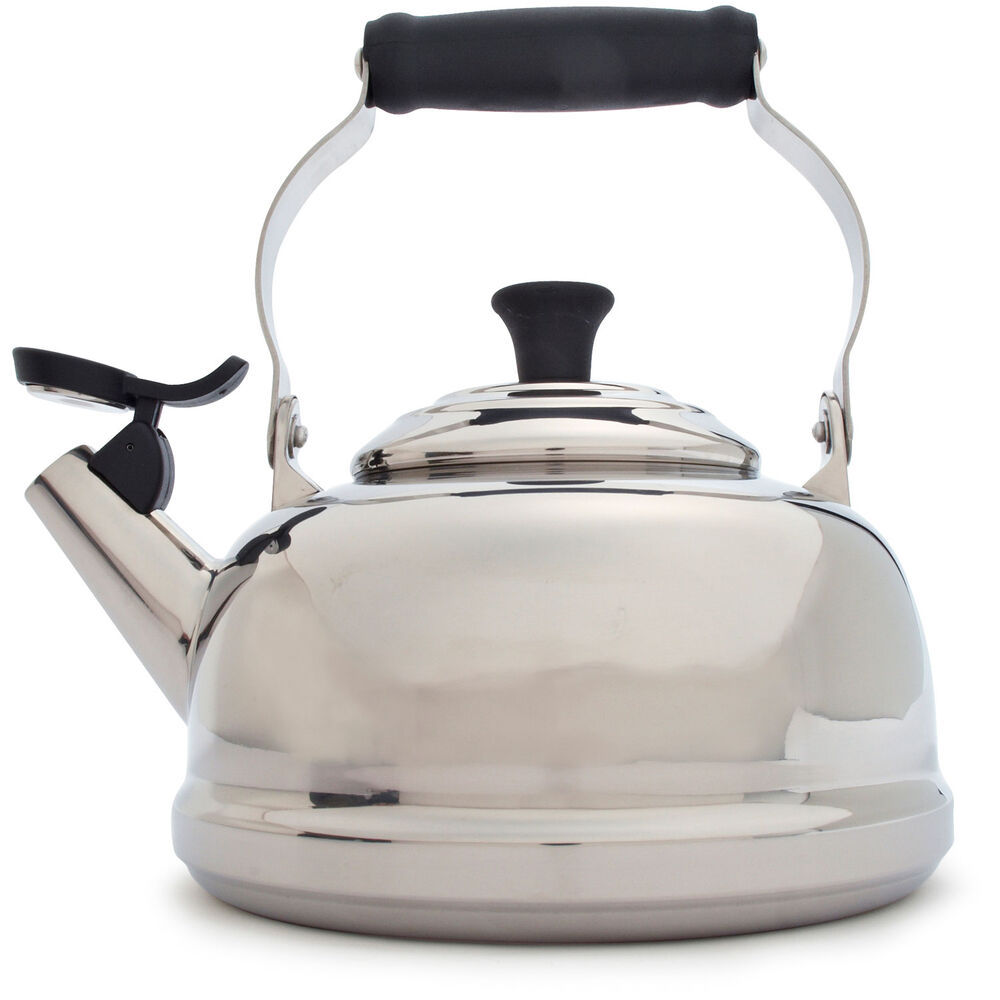 Le Creuset Stainless Steel Classic Whistling Teakettle Sur La Table There are different types of kettles, some which are made using enamel on steel, and others using stainless steel. le creuset stainless steel classic whistling teakettle
