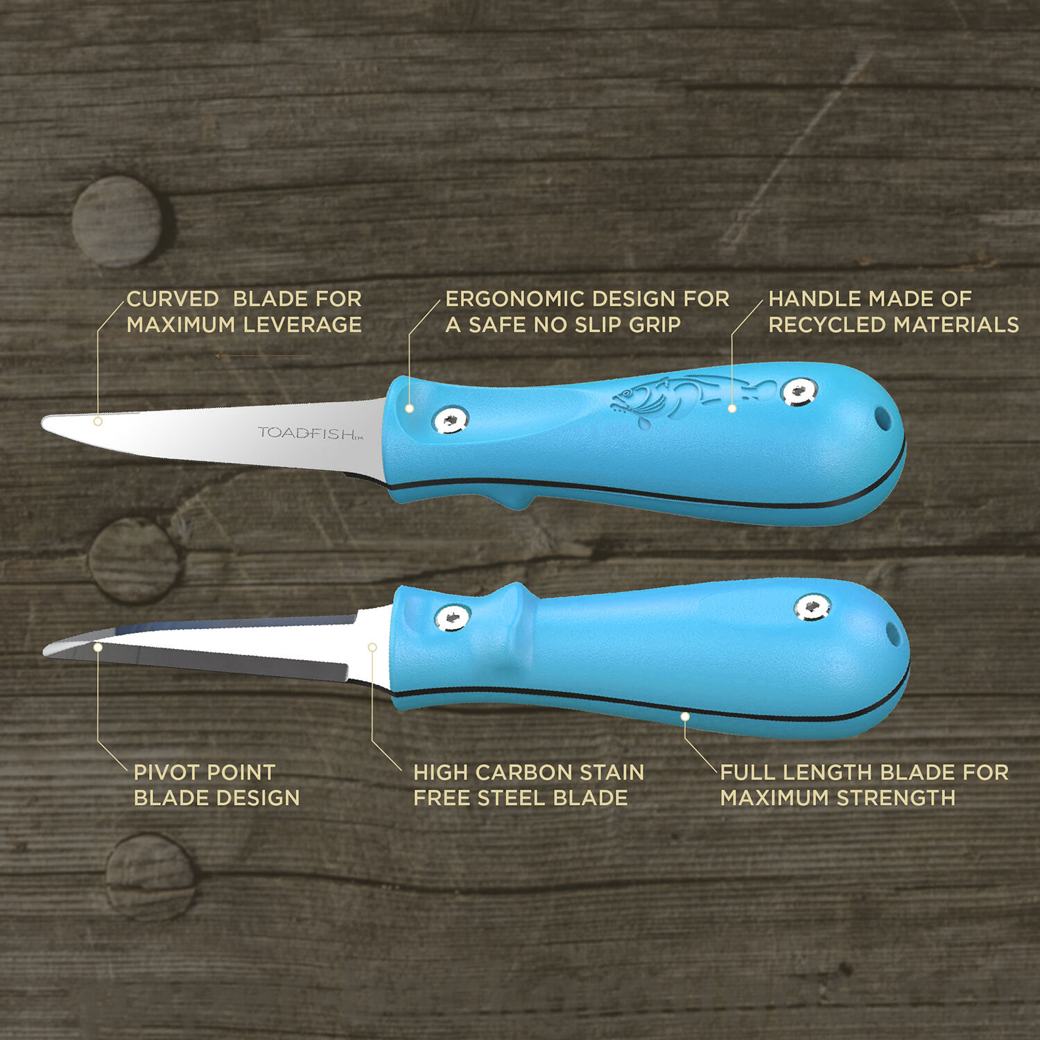 Toadfish oyster knife clearance