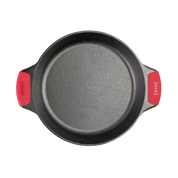 Lodge Cast Iron Baker's Skillet with Silicone Handles, 10.25&#34;
