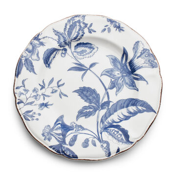 Italian Blue Floral Salad Plate