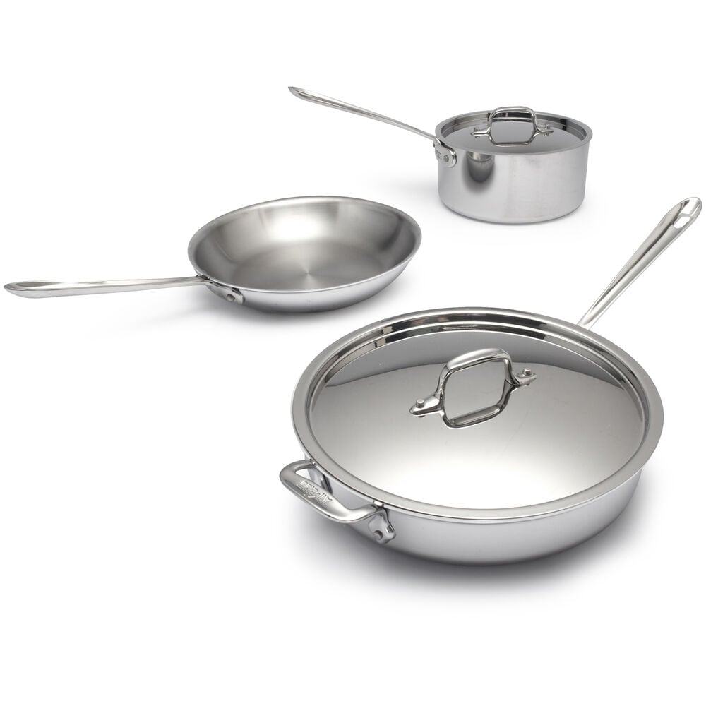 All Clad D3 Stainless Steel 5 Piece Set Sur La Table All Clad D3 Stainless Steel 5 Piece Set