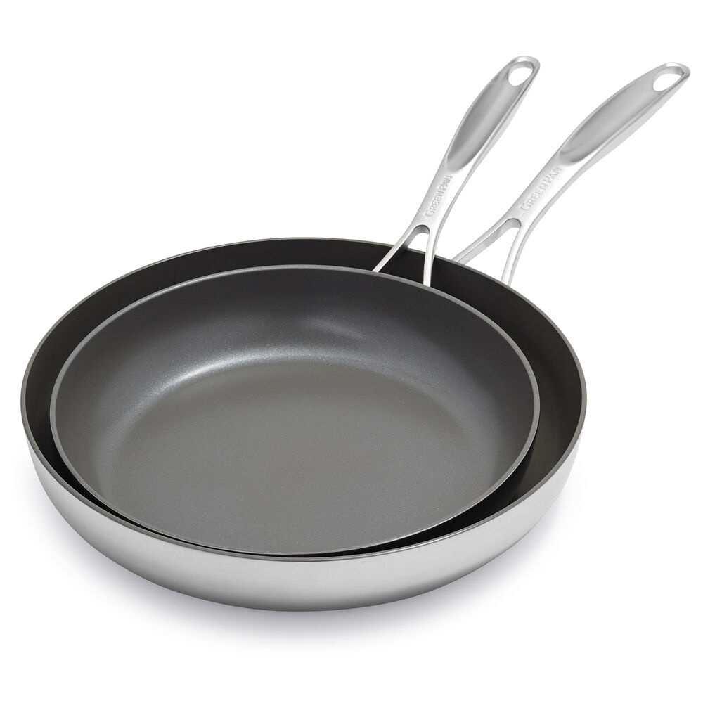 Greenpan Diamond Evershine Set Of 2 Skillets 9 5 And 11 Sur La Table