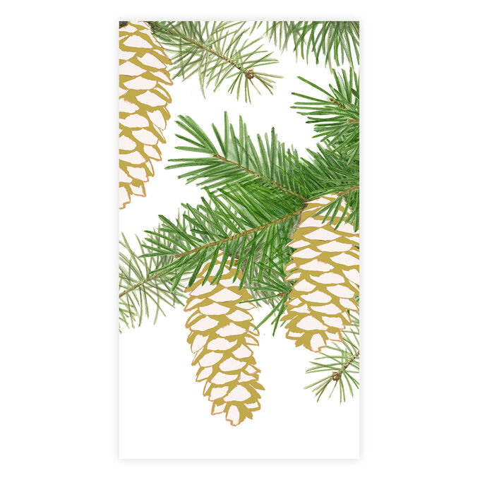 Pinecone Guest Napkins, Set of 15