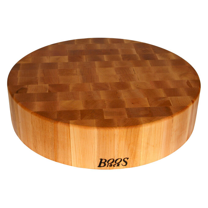 John Boos & Co. Maple End-Grain Round Chopping Block, 24