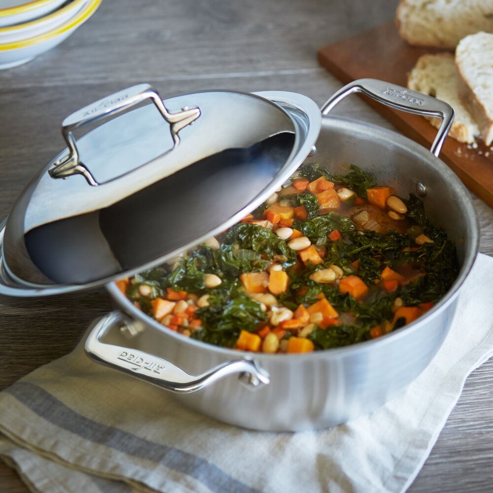 AllClad d5 Brushed Stainless Steel Dutch Oven Sur La Table
