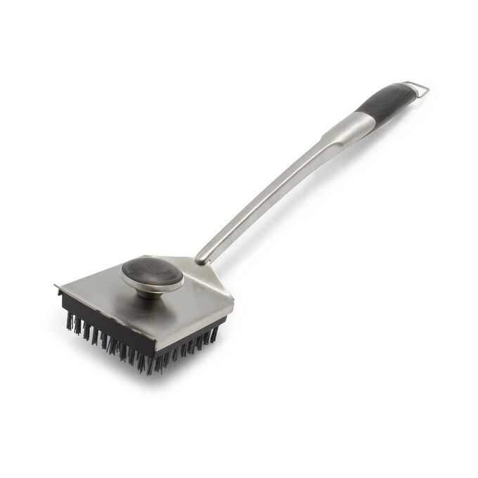 Stainless Steel & Pakkawood Grill Brush, 18.70" Sur La Table
