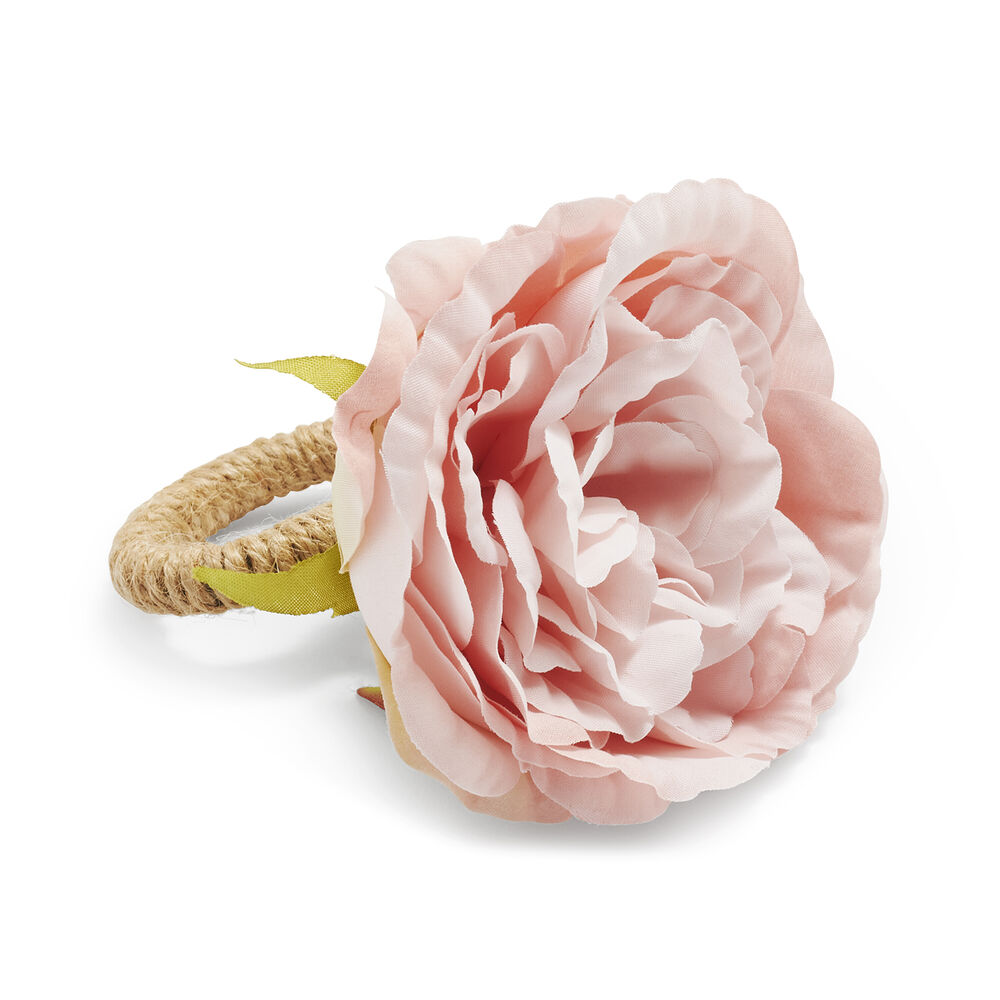 Pink Rose Napkin Rings, Set of 4 Sur La Table