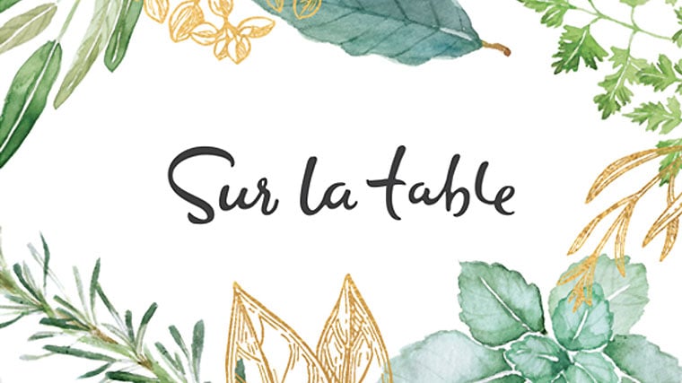 Sur La Table e-Gift Card with herb design