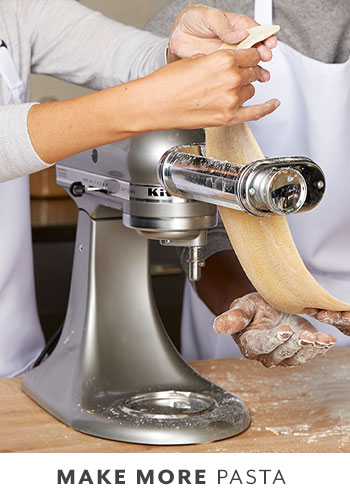 Kitchenaid mixer with pasta attachment