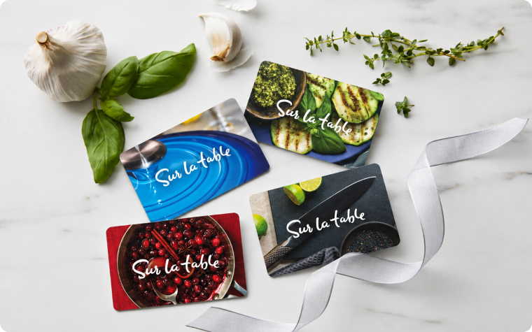 Sur La Table Gift Cards with ribbon